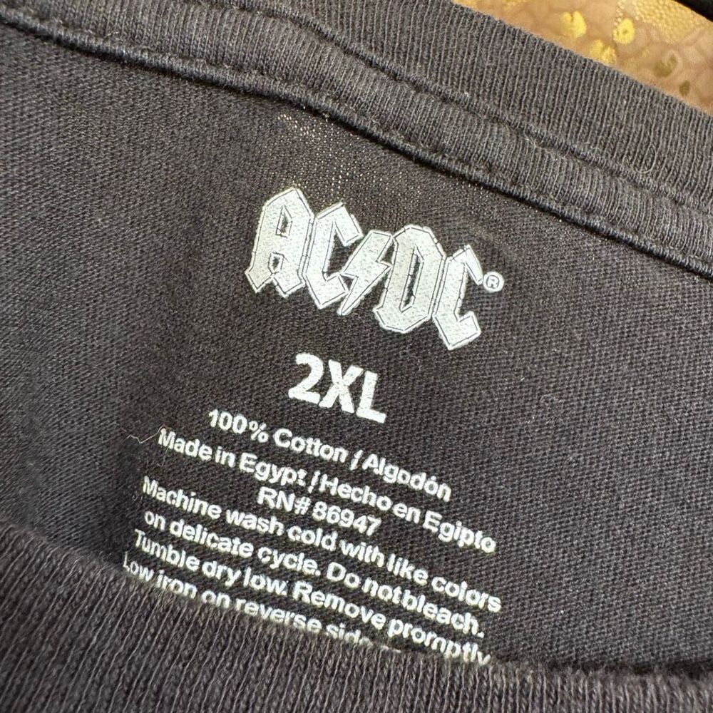 ACDC Back In Black Casual Cotton Band Graphic Tee Shirt Unisex 2XL - Picture 3 of 4